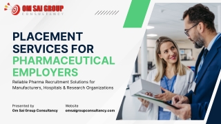 Placement Services for Pharmaceutical Employers | Trusted Pharma Hiring Solution