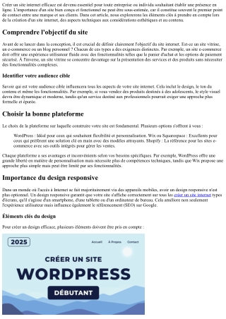 efficace sur son website.