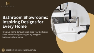 Bathroom Showroom--Creative Home Renovations