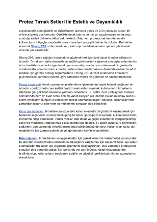 Protez Tırnak Setleri - Strong210 - cosskozmetik