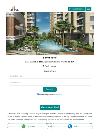 Sattva Parel Mumbai – Elegant Homes with Future Appreciation