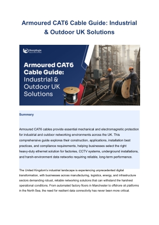 Armoured CAT6 Cable Guide_ Industrial & Outdoor UK Solutions