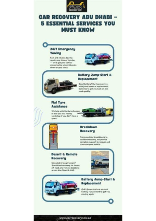 CAR RECOVERY ABU DHABI — 5 ESSENTIAL SERVICES YOU MUST KNOW