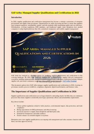 SAP Ariba Training & SAP Ariba Course in Ameerpet