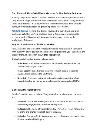 The Ultimate Guide to Social Media Marketing for New Zealand Businesses