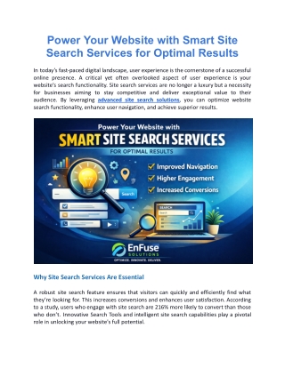 Power Your Website with Smart Site Search Services for Optimal Results