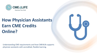 How Physician Assistants in the USA Earn CME Credits Online
