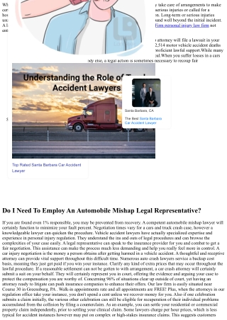 What Does A Cars And Truck Accident Legal Representative Do? Anderson & Associat