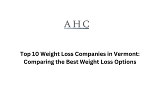 Top 10 Weight Loss Companies in Vermont Comparing the Best Weight Loss Options