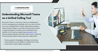 Understanding Microsoft Teams as a Unified Calling Tool
