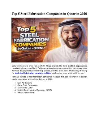 Top 5 Steel Fabrication Companies in Qatar