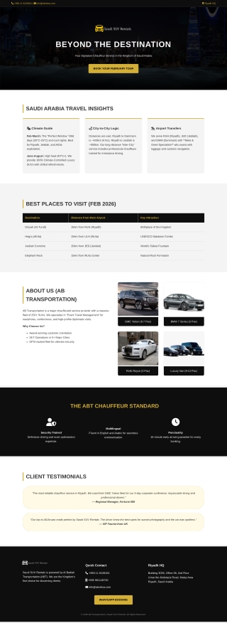 Saudi SUV Rentals February 2026 Executive Travel Guide