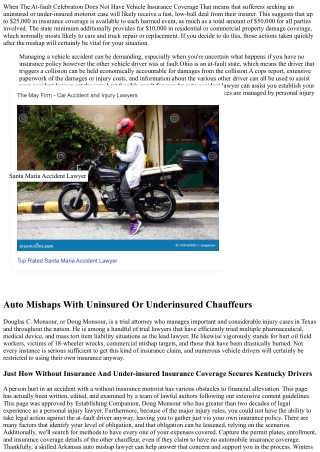 What Takes Place If You Have No Insurance Coverage However The Other Chauffeur W