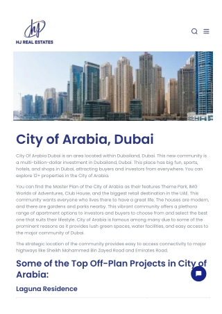 City of Arabia Dubai  Property Prices, Lifestyle & Investment Guide