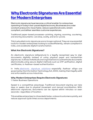 Modernizing Enterprise Workflows with Secure eSignature Solutions