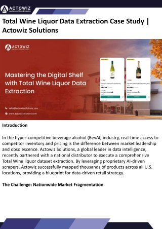 Total Wine Liquor Data Extraction Case Study  Actowiz Solutions