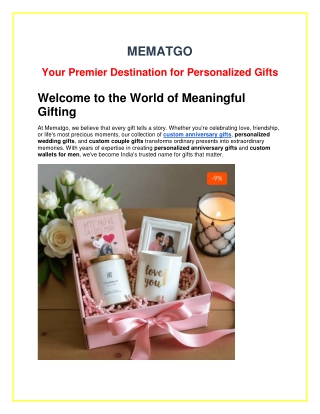 Discover meaningful custom anniversary gifts designed to celebrate love and milestones.