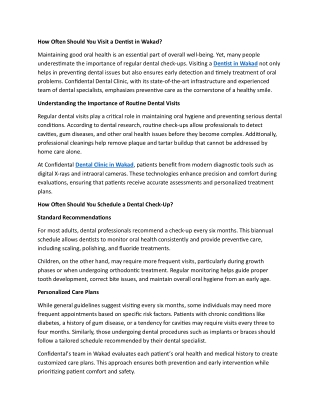 How Often Should You Visit a Dentist in Wakad