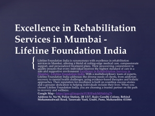 Leading Rehabilitation Services in Mumbai - Lifeline Foundation India