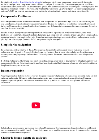 Les meilleures pratiques UX/UI pour une création réussie.
