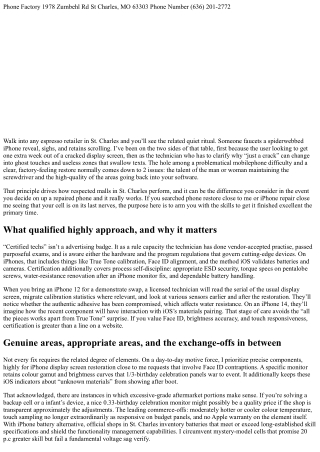 iPhone Repair in St. Charles: Certified Techs, Genuine Parts