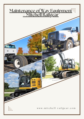 Maintenance of Way Equipment – Mitchell Railgear