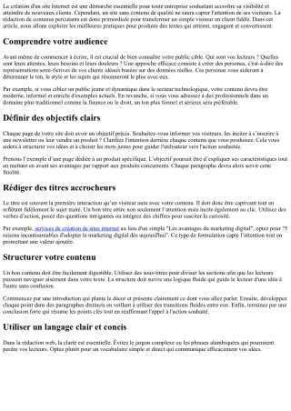 Comment rédiger des contenus percutants pour votre nouveau site Internet ?