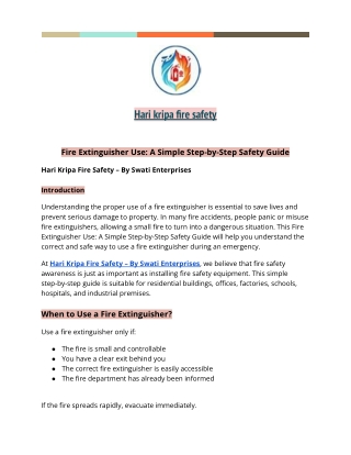 Fire Extinguisher Use_ A Simple Step-by-Step Safety Guide