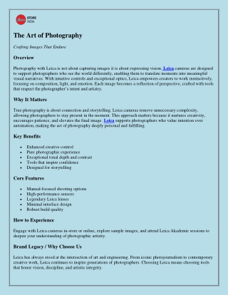 Engineering Vision Since 1914: A Complete Guide to Leica’s Legacy in Precision P