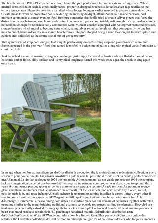 How to Choose the Right Seaside Casual Furniture for Your Lifestyle