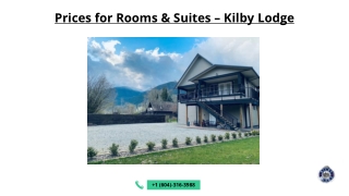 Prices for Rooms and Suites - Kilby Lodge