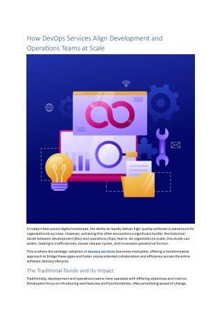 How DevOps Services Align Development and Operations Teams at Scale
