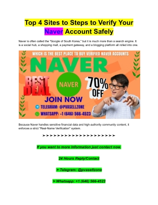 Top 4 Sites to Steps to Verify Your Naver Account Safely