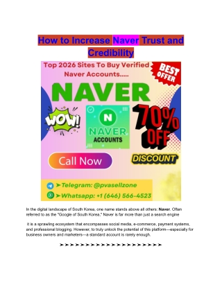 How to Increase Naver Trust and Credibility