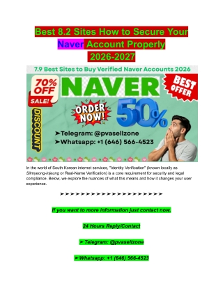 Best 8.2 Sites How to Secure Your Naver Account Properly  2026-2027