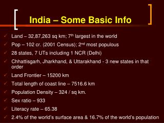 India – Some Basic Info