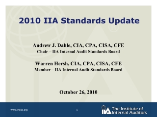 2010 IIA Standards Update