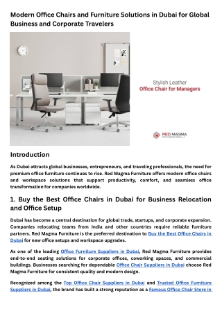 Modern Custom Office Furniture Dubai for Global Business Expansion