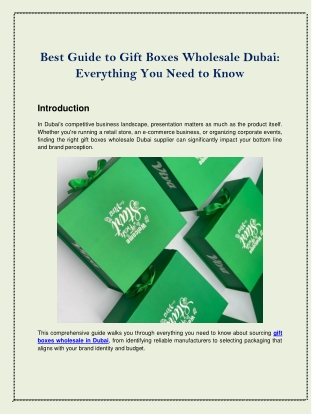 Best Guide to Gift Boxes Wholesale Dubai_ Everything You Need to Know