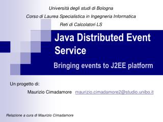 Java Distributed Event Service