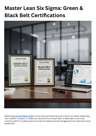 Master Lean Six Sigma Green & Black Belt Certifications
