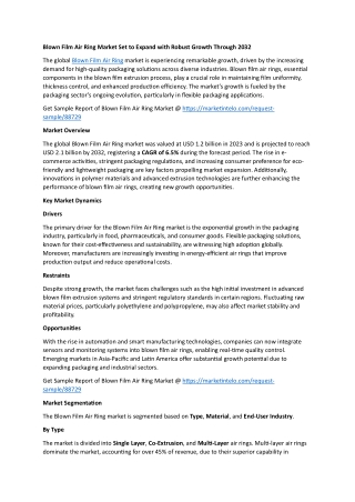 Blown Film Air Ring Market Set to Expand with Robust Growth Through 2032