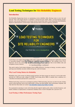 SRE Certification Course with SRE Training Online India