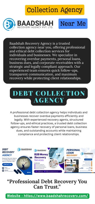 Collection Agency Near Me – Baadshah Recovery Agency