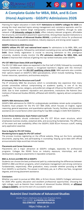 Your Complete Guide to IPU BBA Admissions 2026: Top IPU-Affiliated Colleges