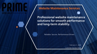 Professional website maintenance solutions