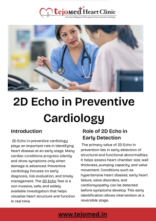 2D Echo in Preventive Cardiology