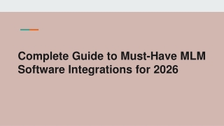 Complete Guide to Must-Have MLM Software Integrations for 2026