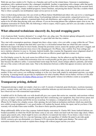 Phone Repair St Charles: Expert Technicians, Transparent Pricing