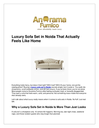 Luxury Sofa Set in Noida